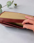 Pochette papiers de voyage en peau de pomme