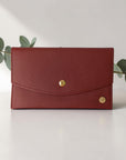 Pochette papiers de voyage en peau de pomme