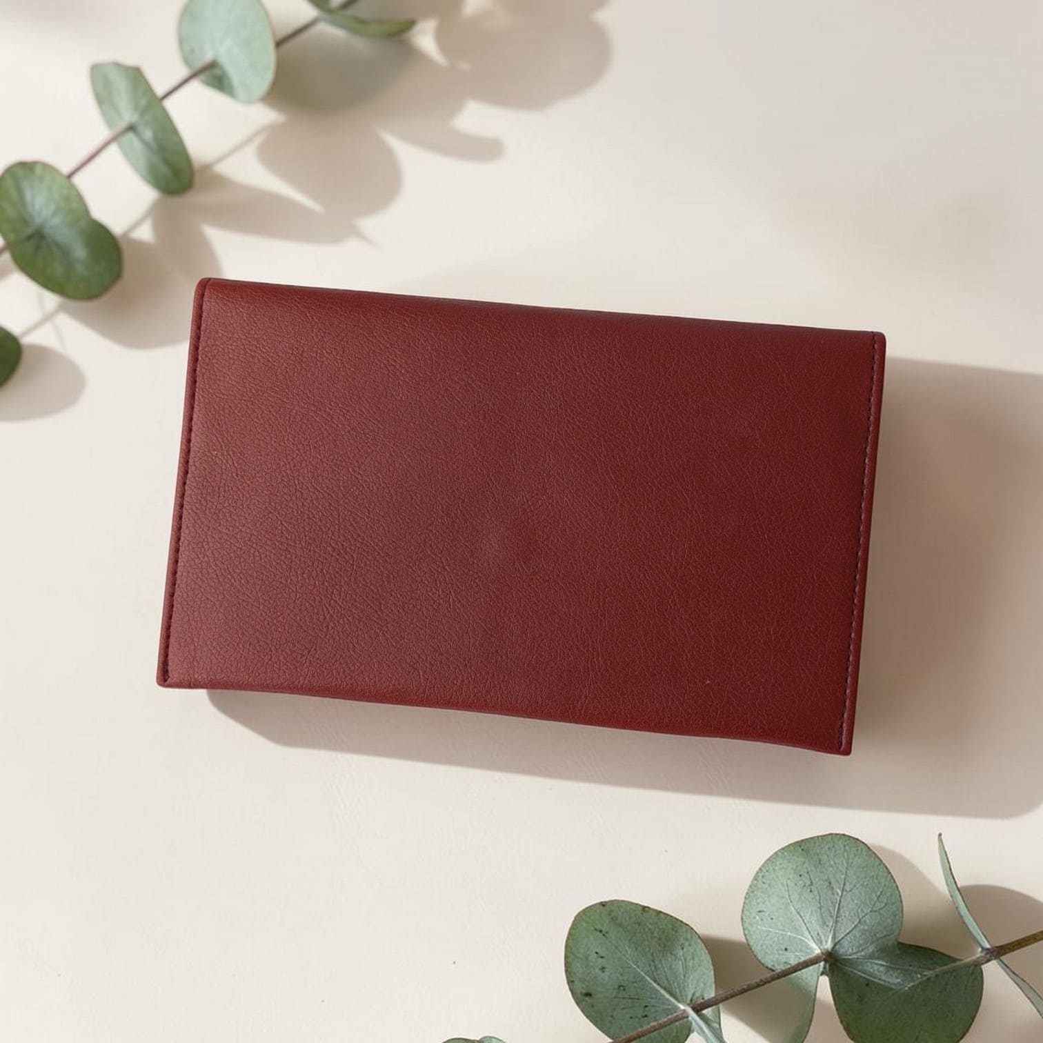 Pochette papiers de voyage en peau de pomme