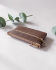 Porte-monnaie vegan en peau de pomme, camel  Karmyliege