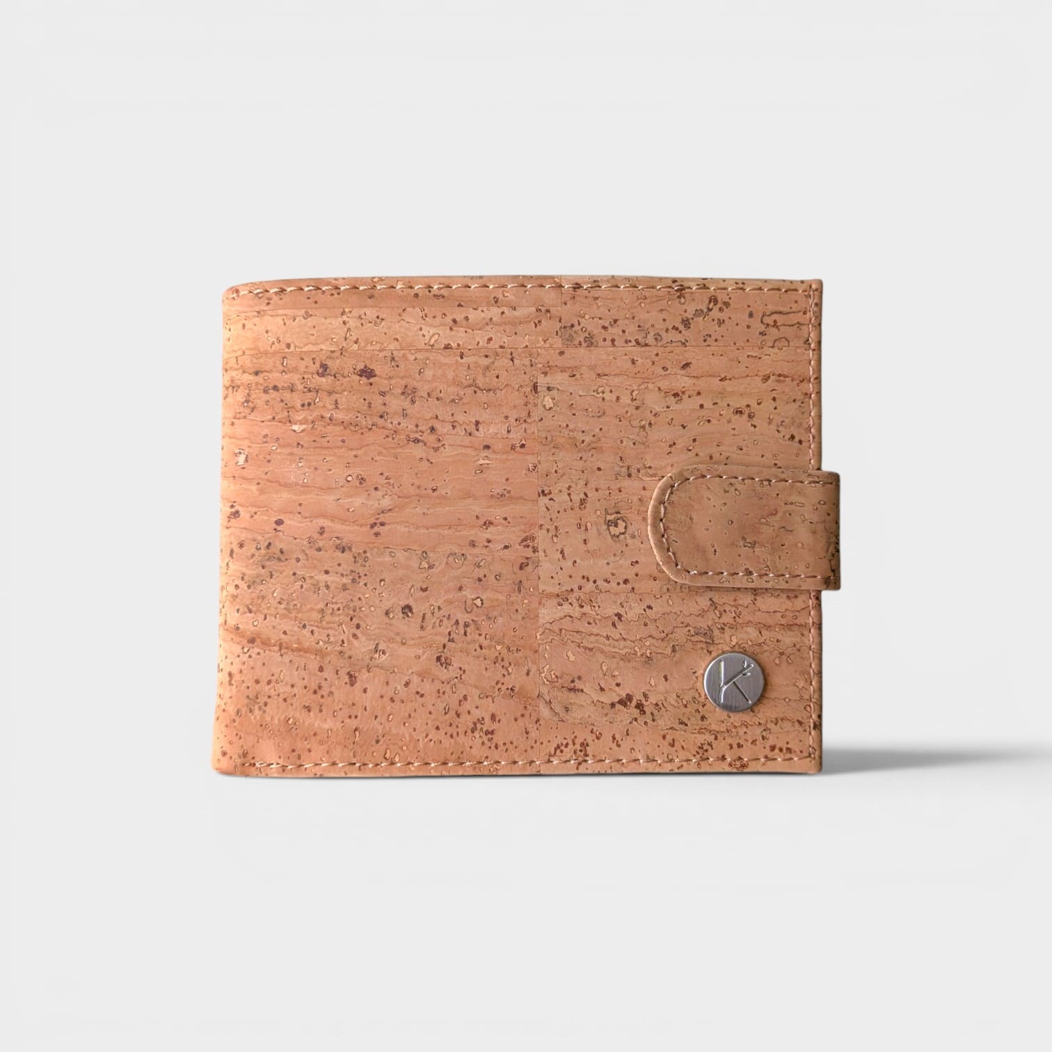 Portefeuille vegan en liège avec zip, Roman  Karmyliege