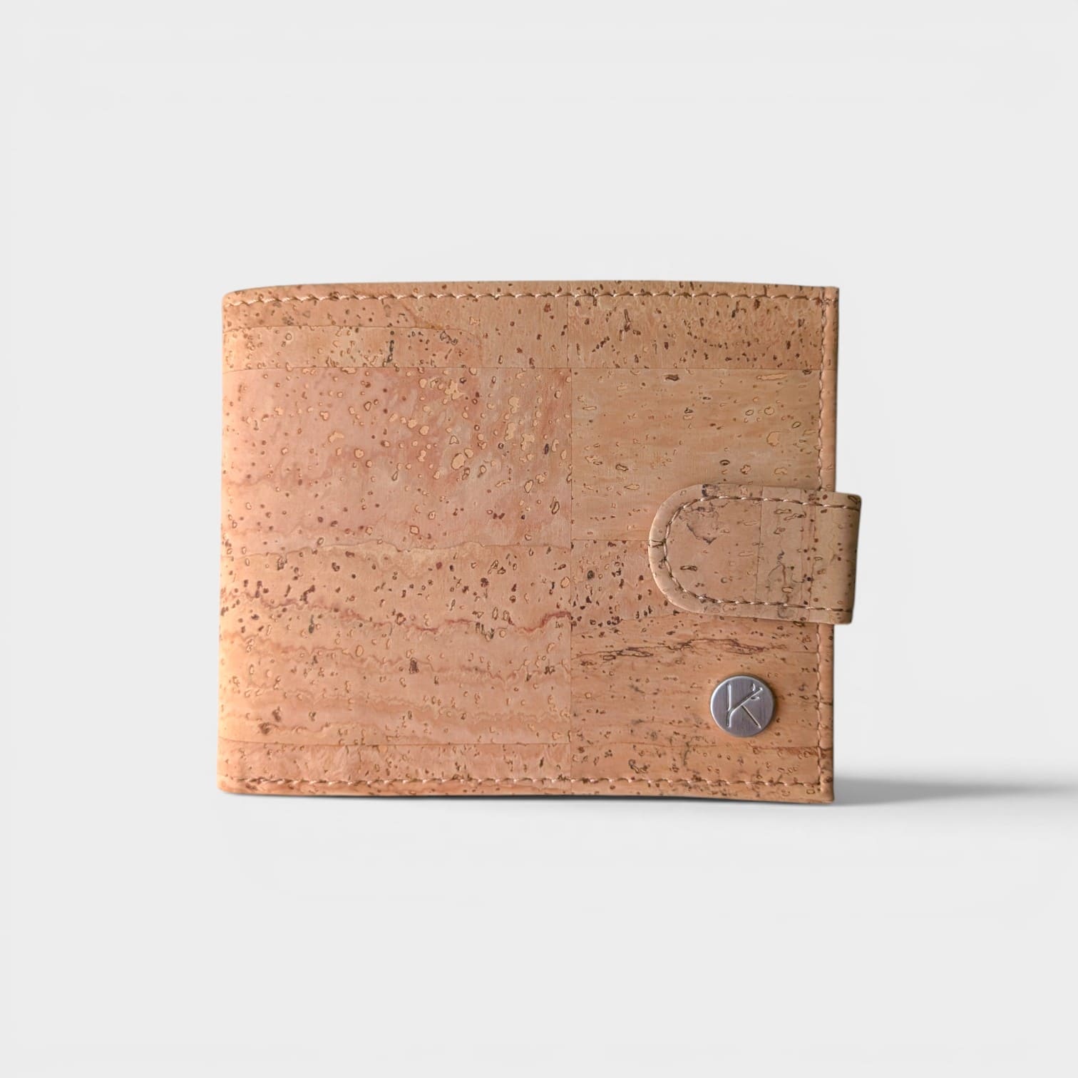 Portefeuille vegan en liège avec zip, Roman  Karmyliege