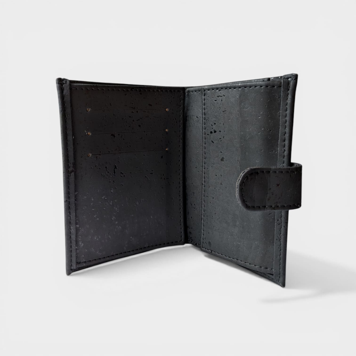 Portefeuille vegan en liège vertical avec volet, Noha