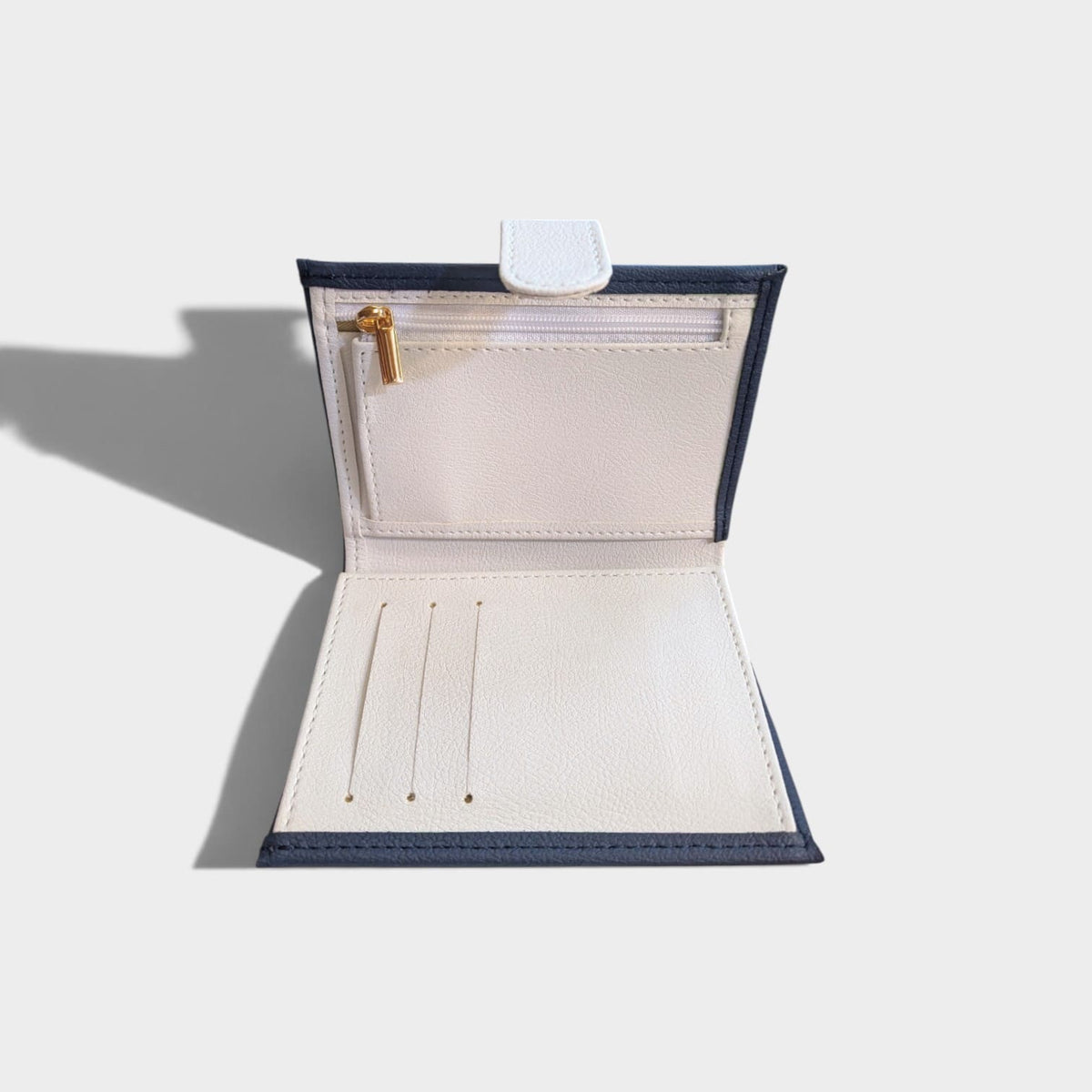 Portefeuille femme vegan en peau de pomme marine, Zola