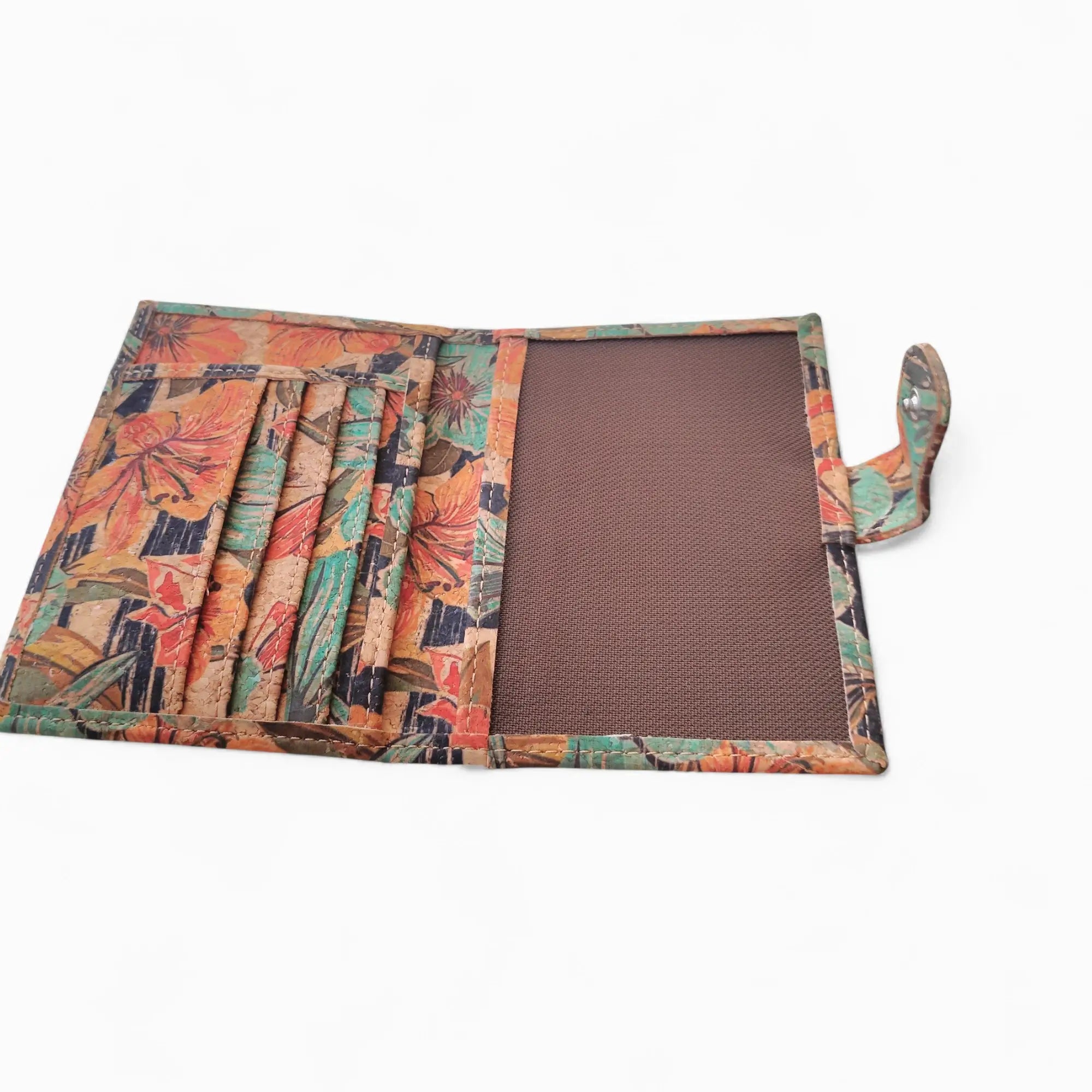 Portefeuille range papiers - passeport &amp; cartes en liège, Swan