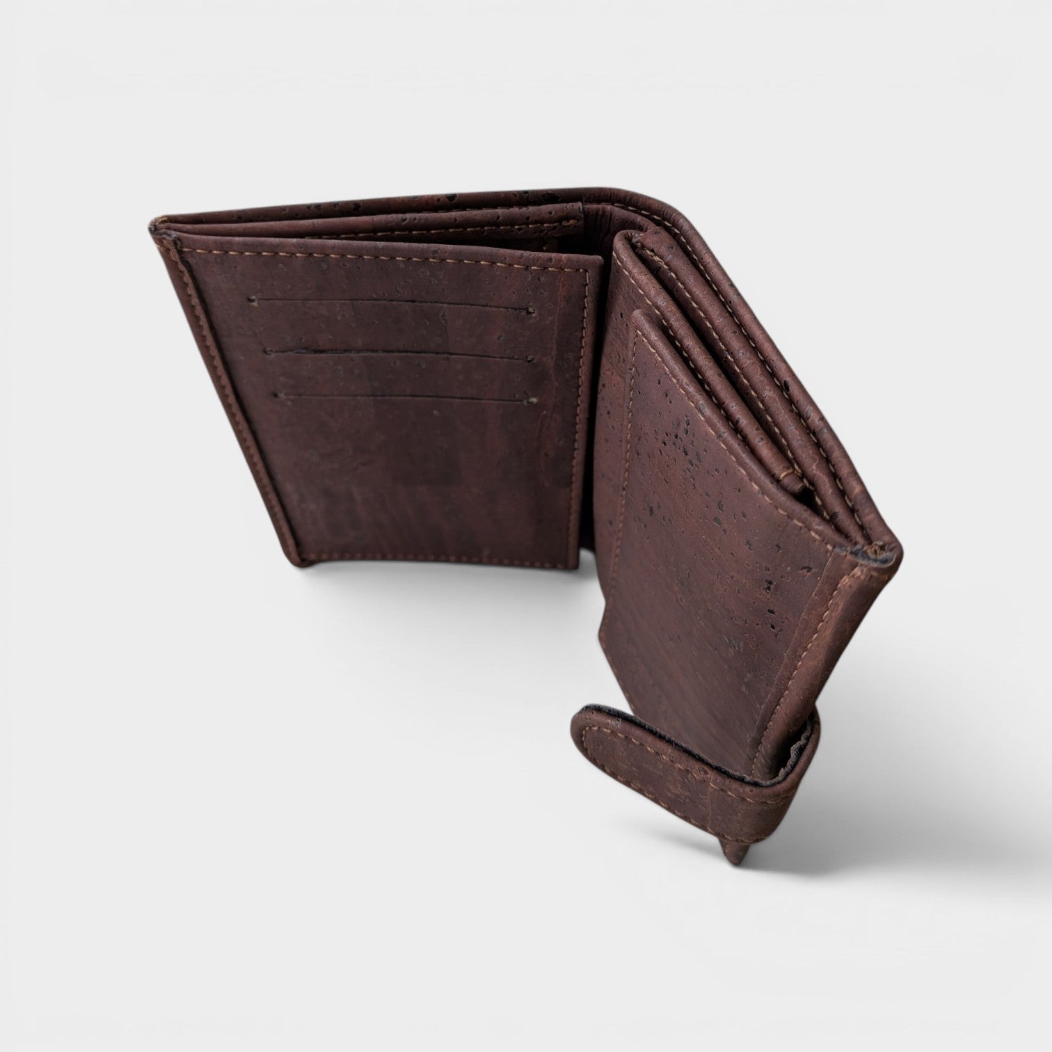 Portefeuille compacte en liège, Zoé chocolat - Vide atelier  Karmyliege