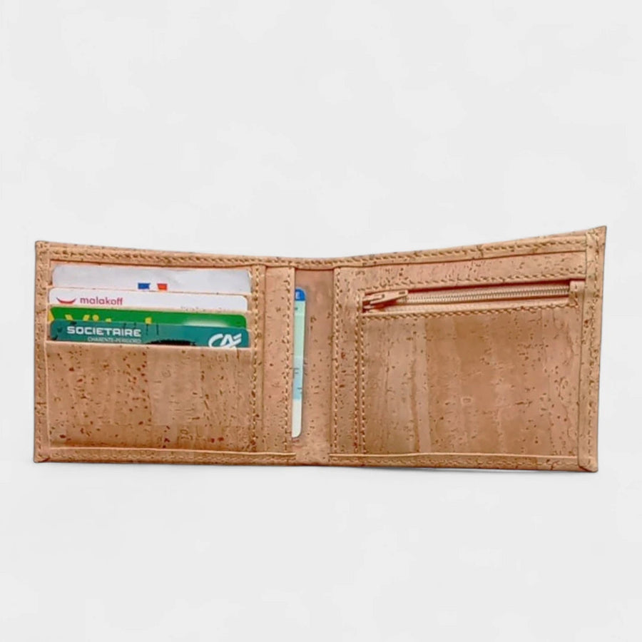 Portefeuille en liège avec compartiment billets, Enzio  Karmyliege