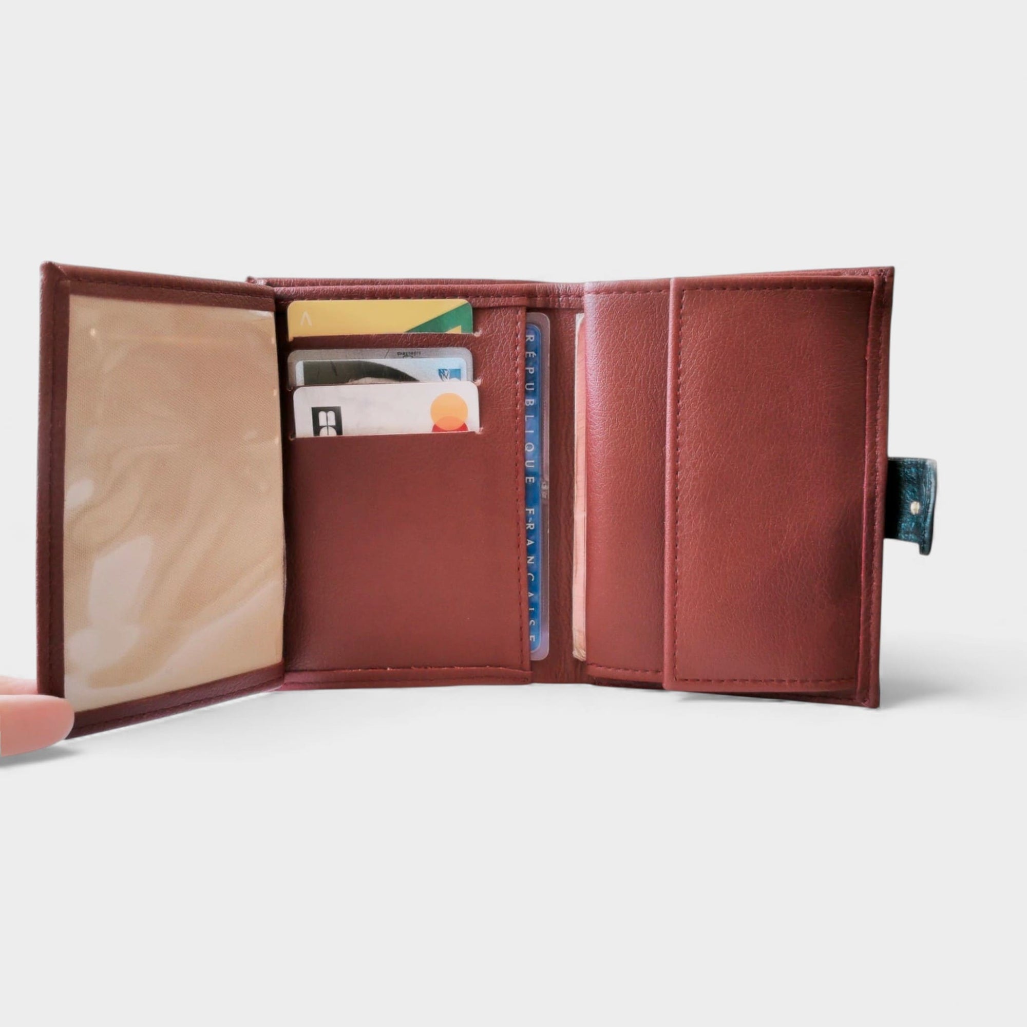 Porte-monnaie vegan femme en cuir de pomme Zoé - Vide atelier  Karmyliege