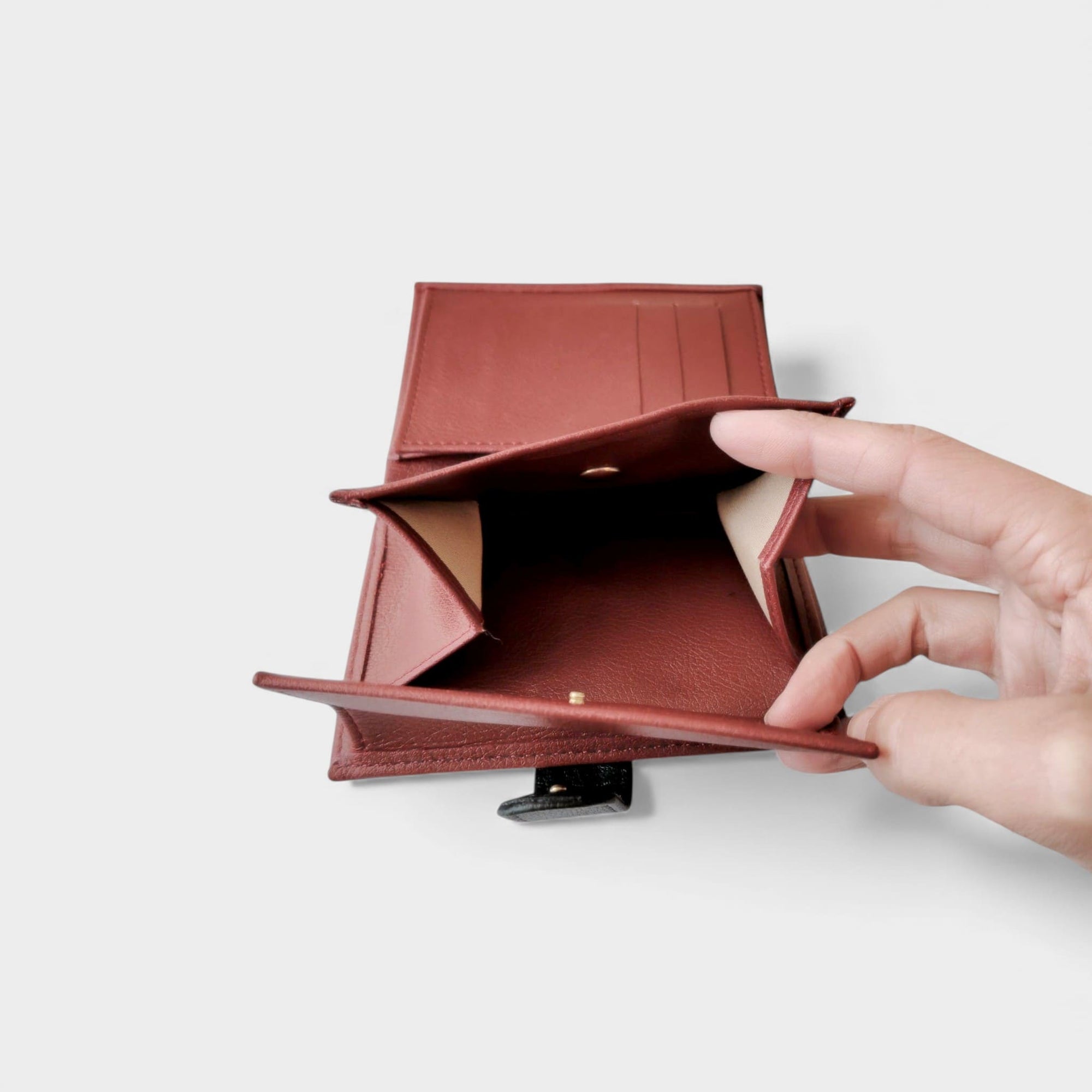 Porte-monnaie vegan femme en cuir de pomme Zoé - Vide atelier  Karmyliege