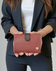 Porte-monnaie vegan femme en cuir de pomme Zoé - Vide atelier  Karmyliege