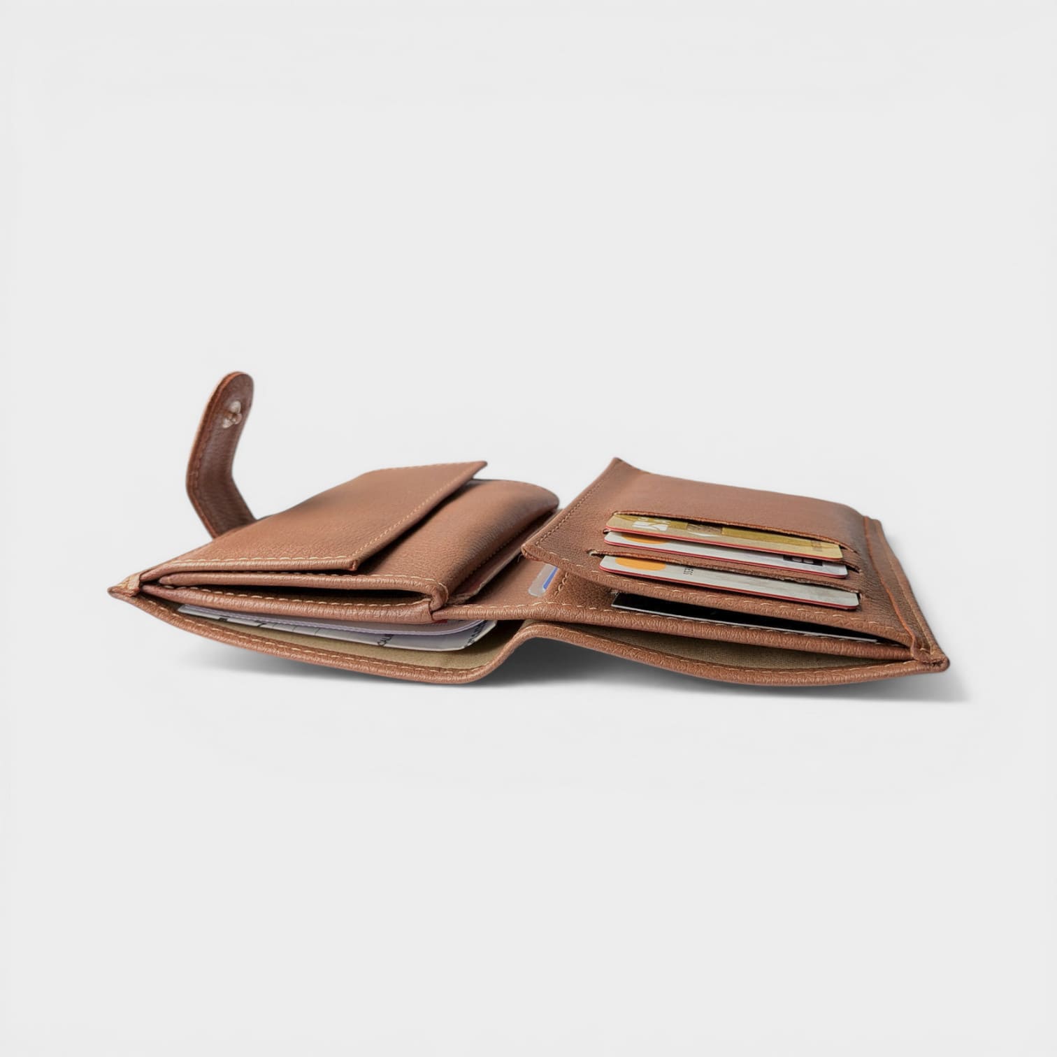 Portefeuille vegan en peau de pomme, Noha camel