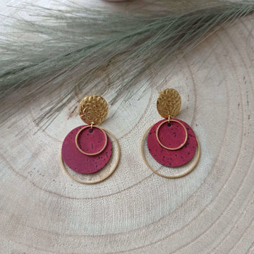 Boucles d'oreilles en liège NinaKarmyliege